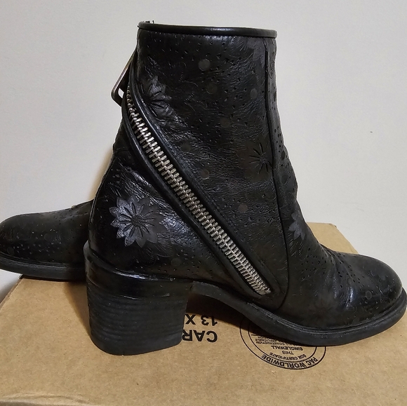 A.S.98 Jase black floral boots Sz. 8.5 - Picture 7 of 10